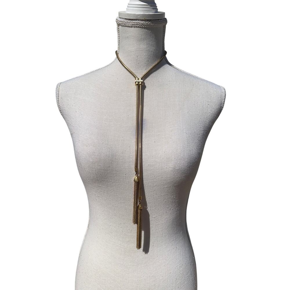 Stella & Dot Jacqueline Brazilian‎ Chain Sliding Lariat Necklace